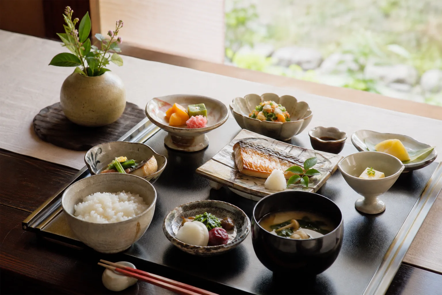 地元食材を使った和朝食